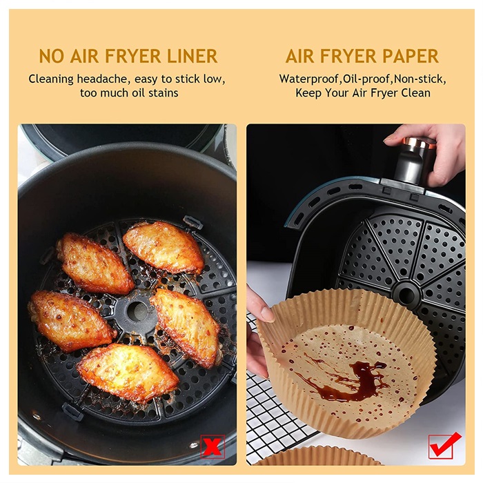 Buy Air Fryer Disposable Paper Liner,50pcs Air Fryer Liners Round Non